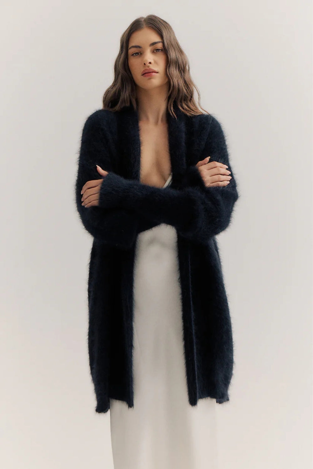 Sophia Open Cashmere Cardigan - Black