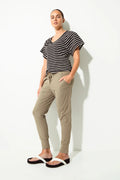 Naxos Top - Black/White Stripe