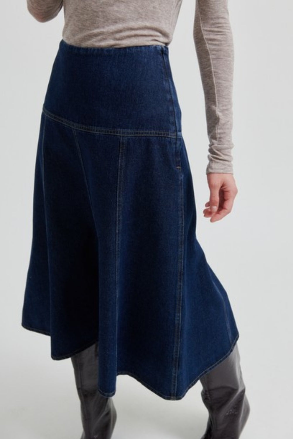Columbo Denim Skirt - Dark Blue