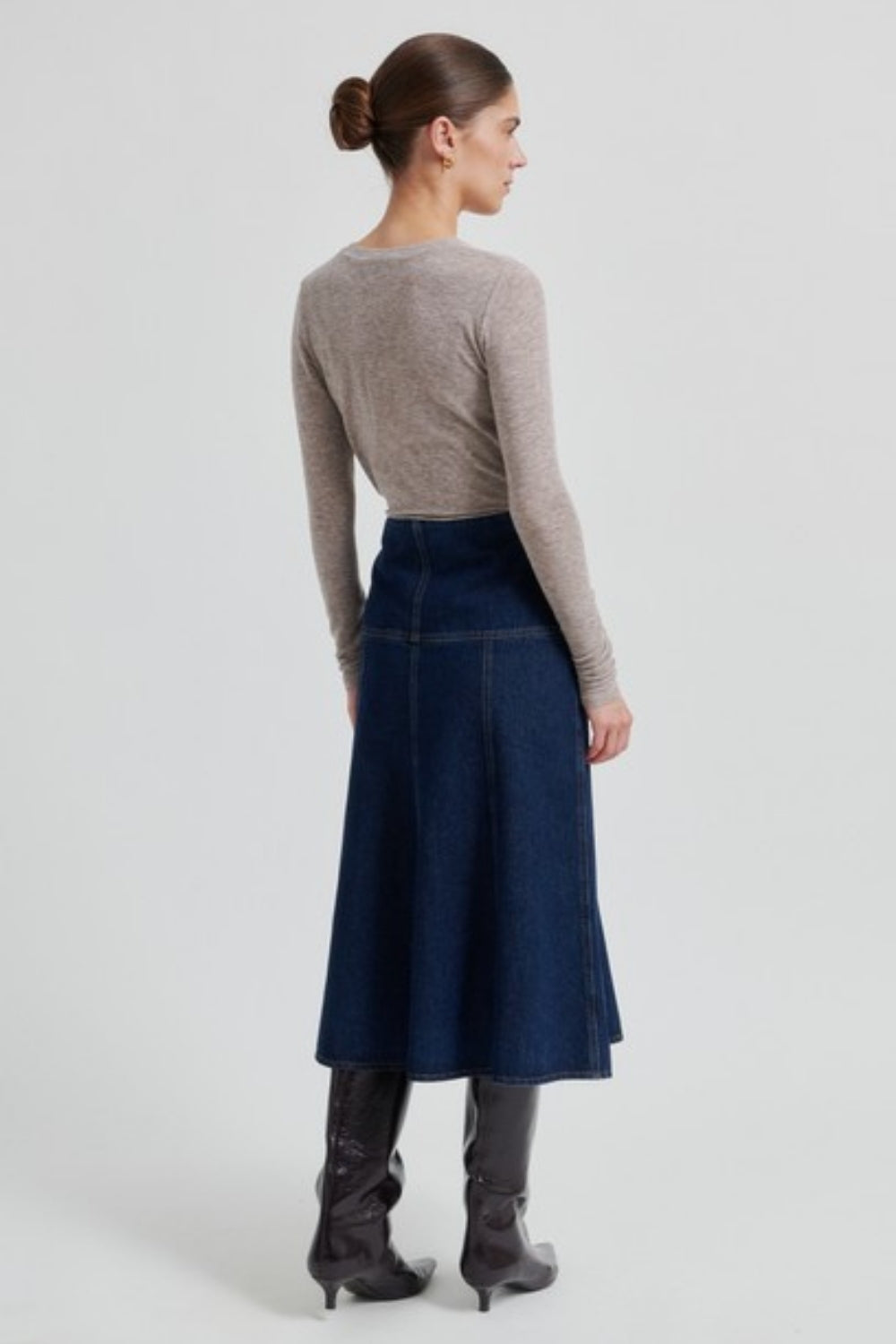 Columbo Denim Skirt - Dark Blue