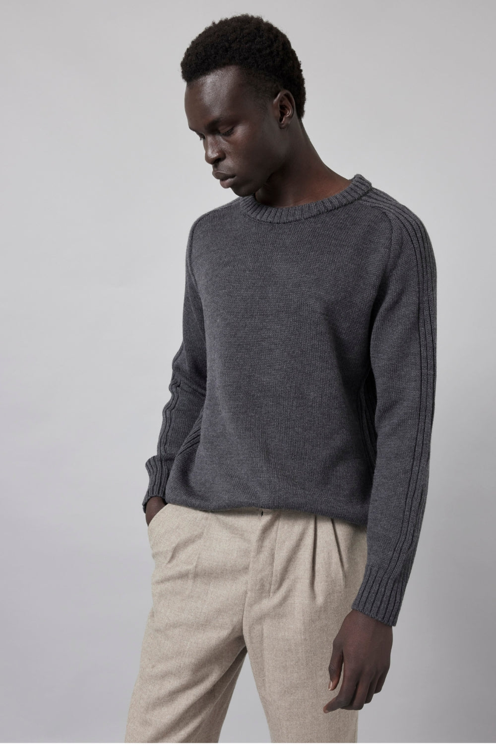 Kenneth Fishermens Jumper - Charcoal
