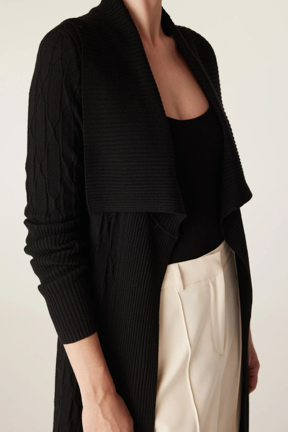 The Beaumont Merino Wool Cardigan - Black