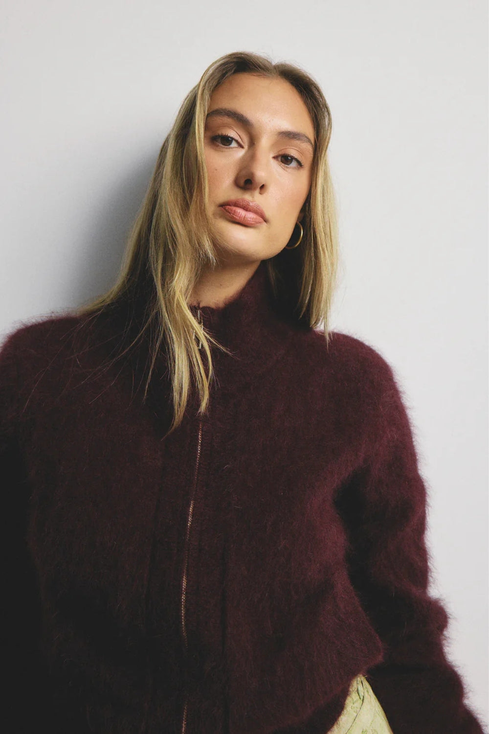 Felix Zip Up Bomber - Aubergine