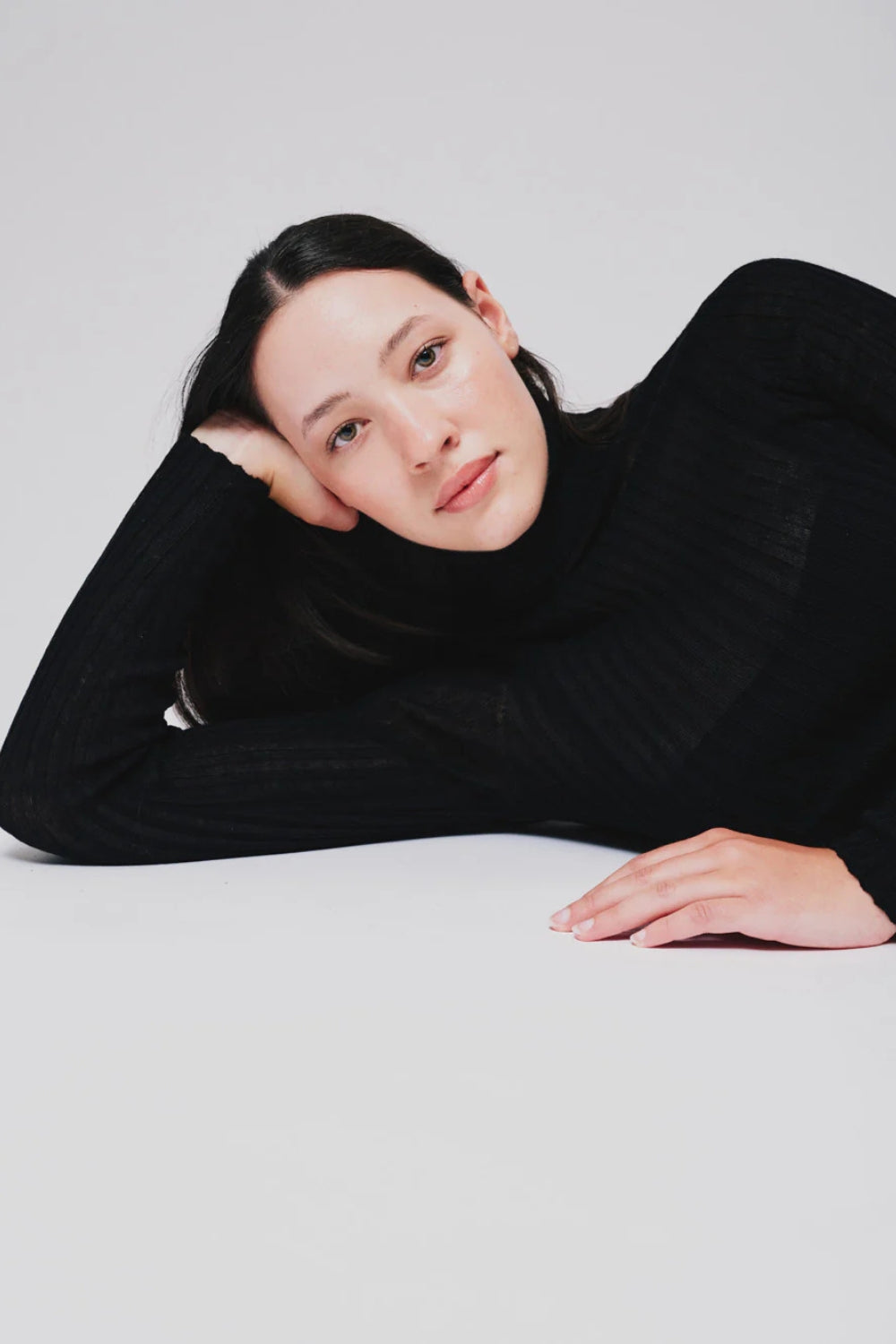 Merino Tulle Skivvy - Black