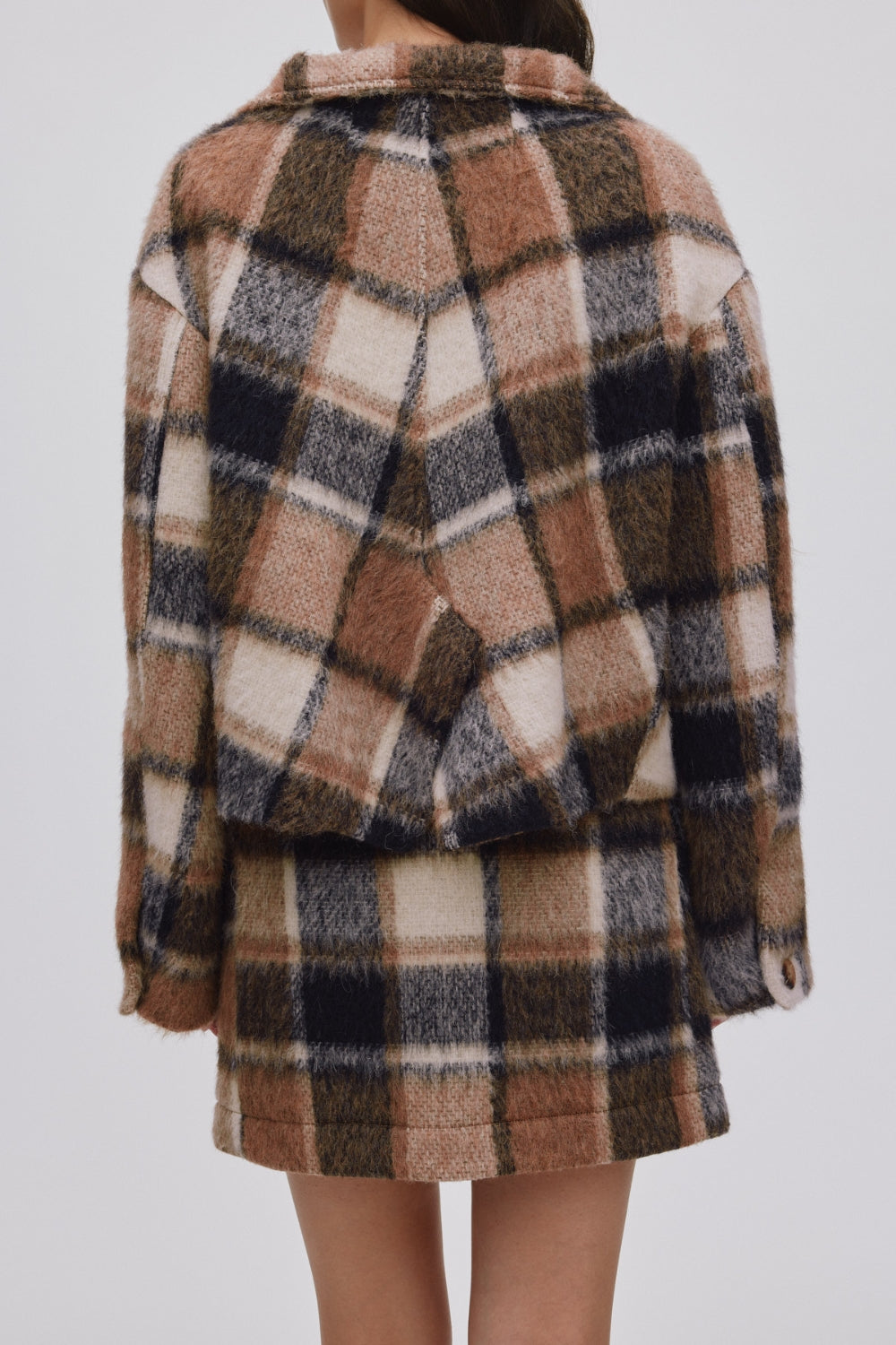 Ehsan Jumbo Check Jacket - Brown Check