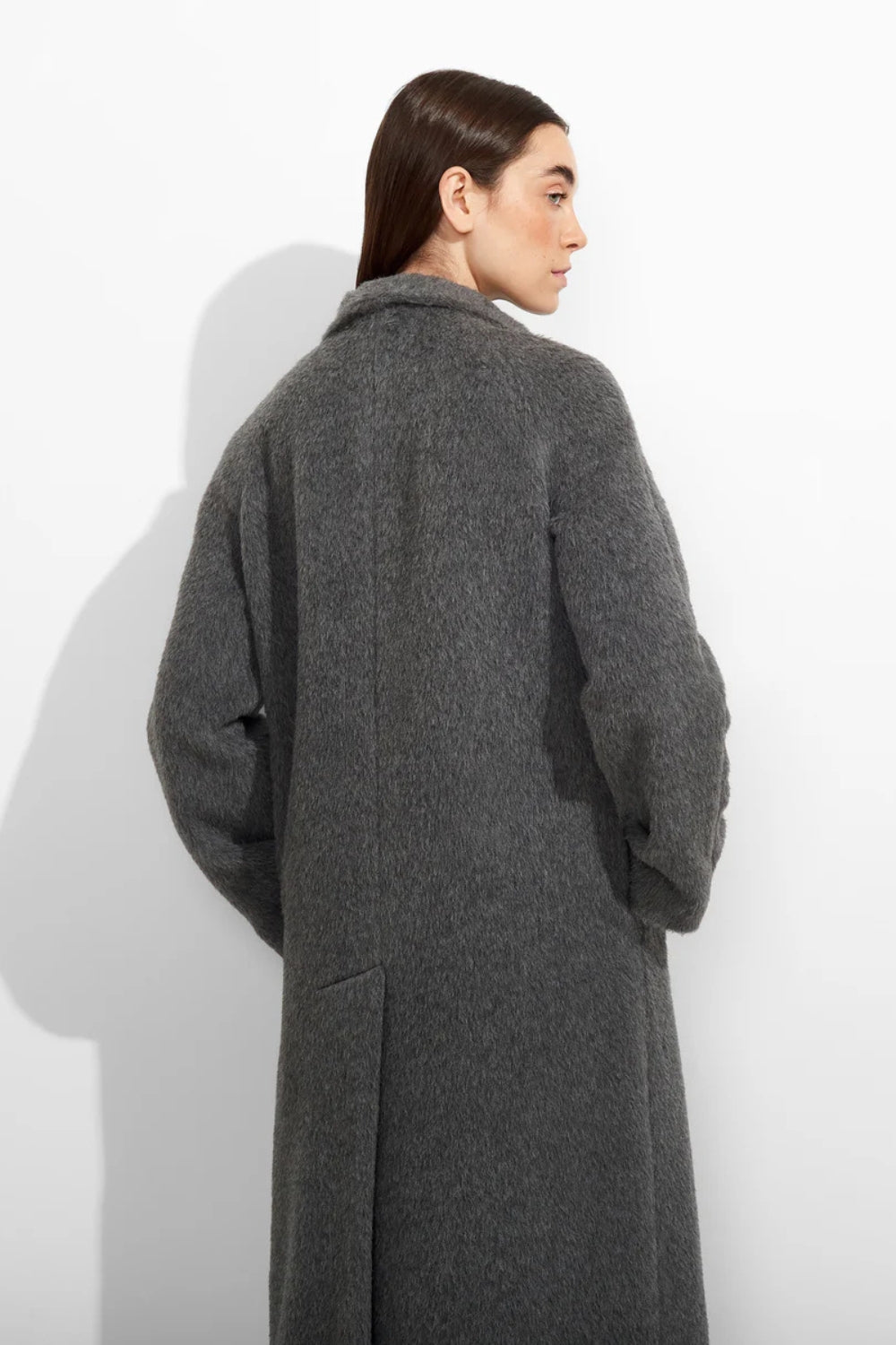 Zurich Alpaca Coat - Grey