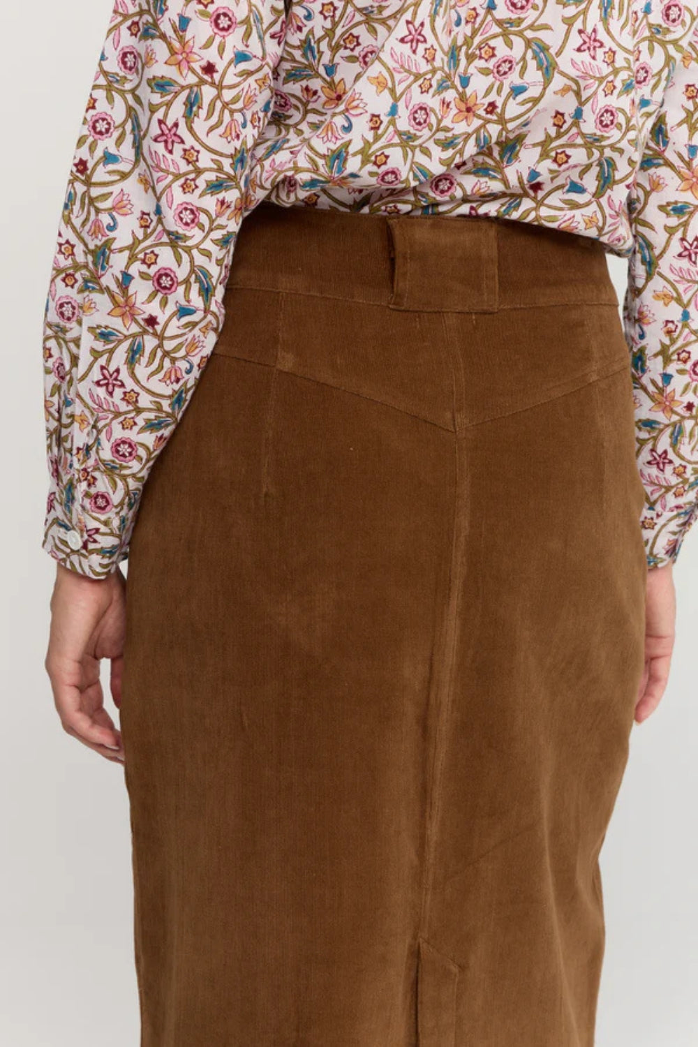 Winnie Cord Skirt - Toffee Brown