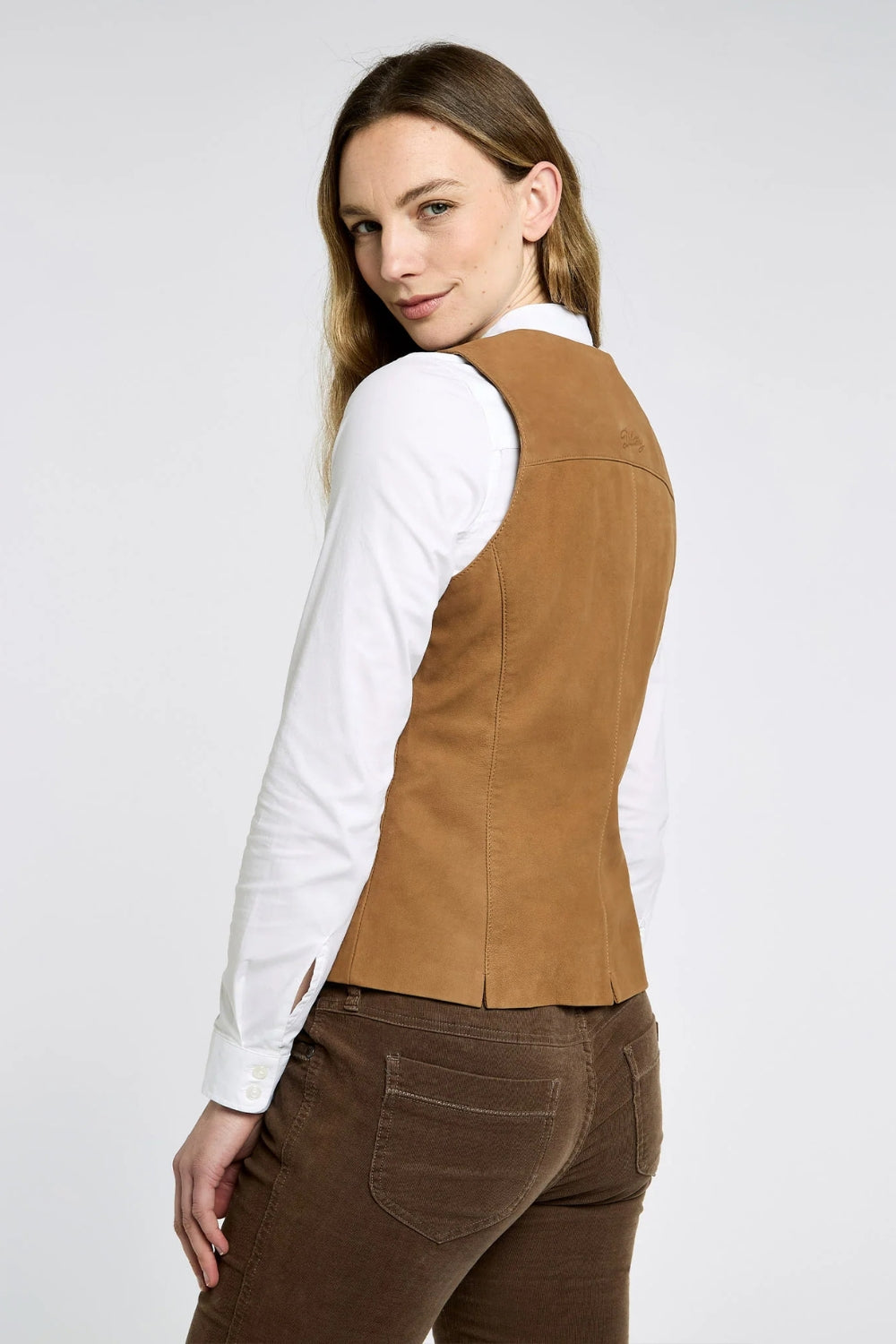 Greville Ladies Tailored Waistcoat - Tan