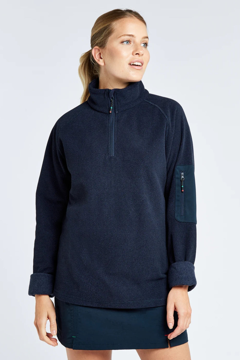 Monaco Unisex Quarter Zip Fleece - Navy