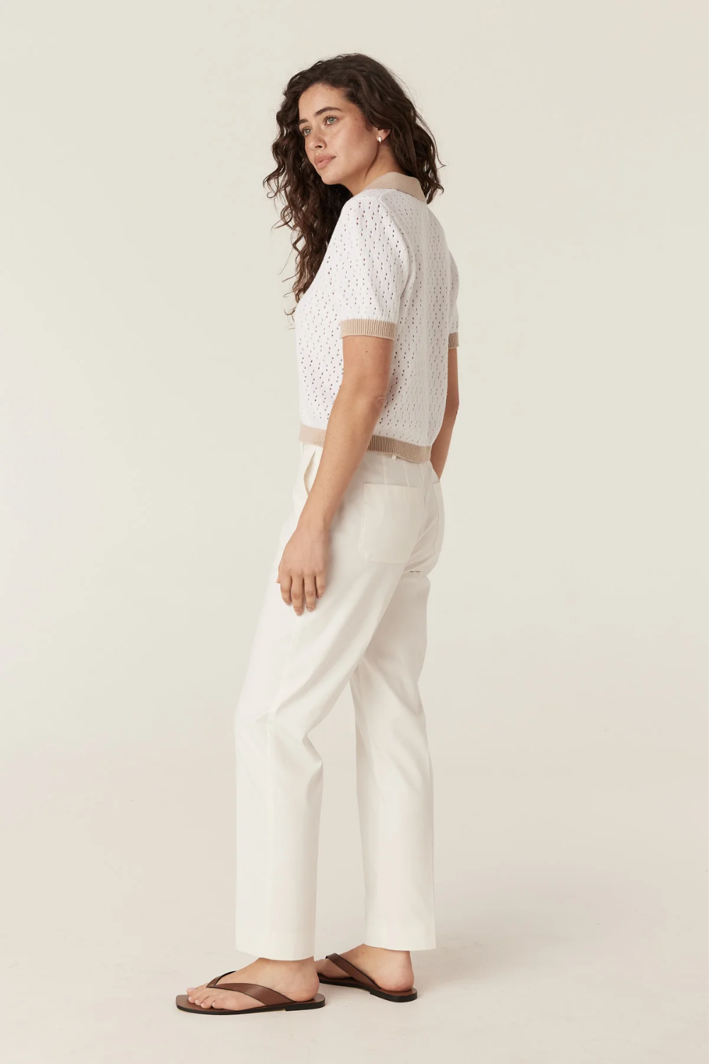 Aldo Sateen Pant - White