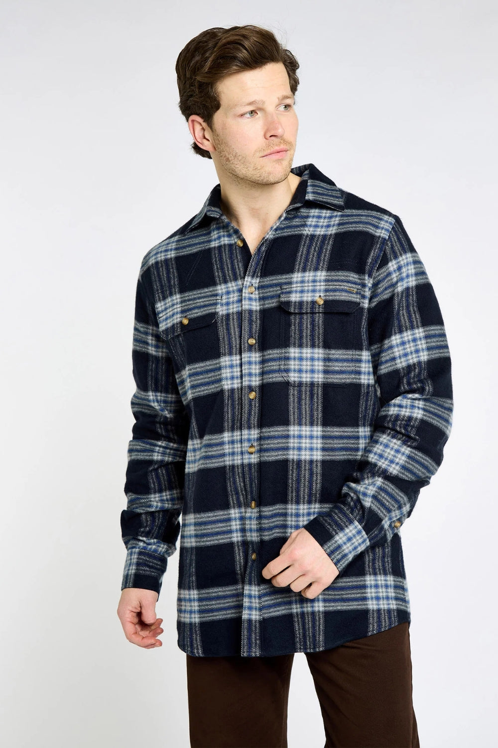 Townley Men's Hunting Check Shirt - Indigo