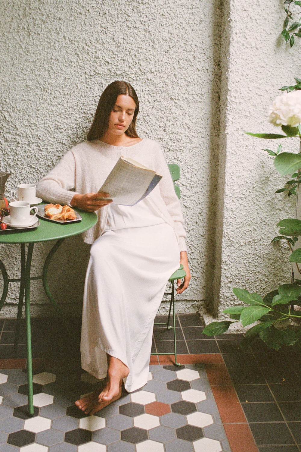 Fleur Cardigan - Creme