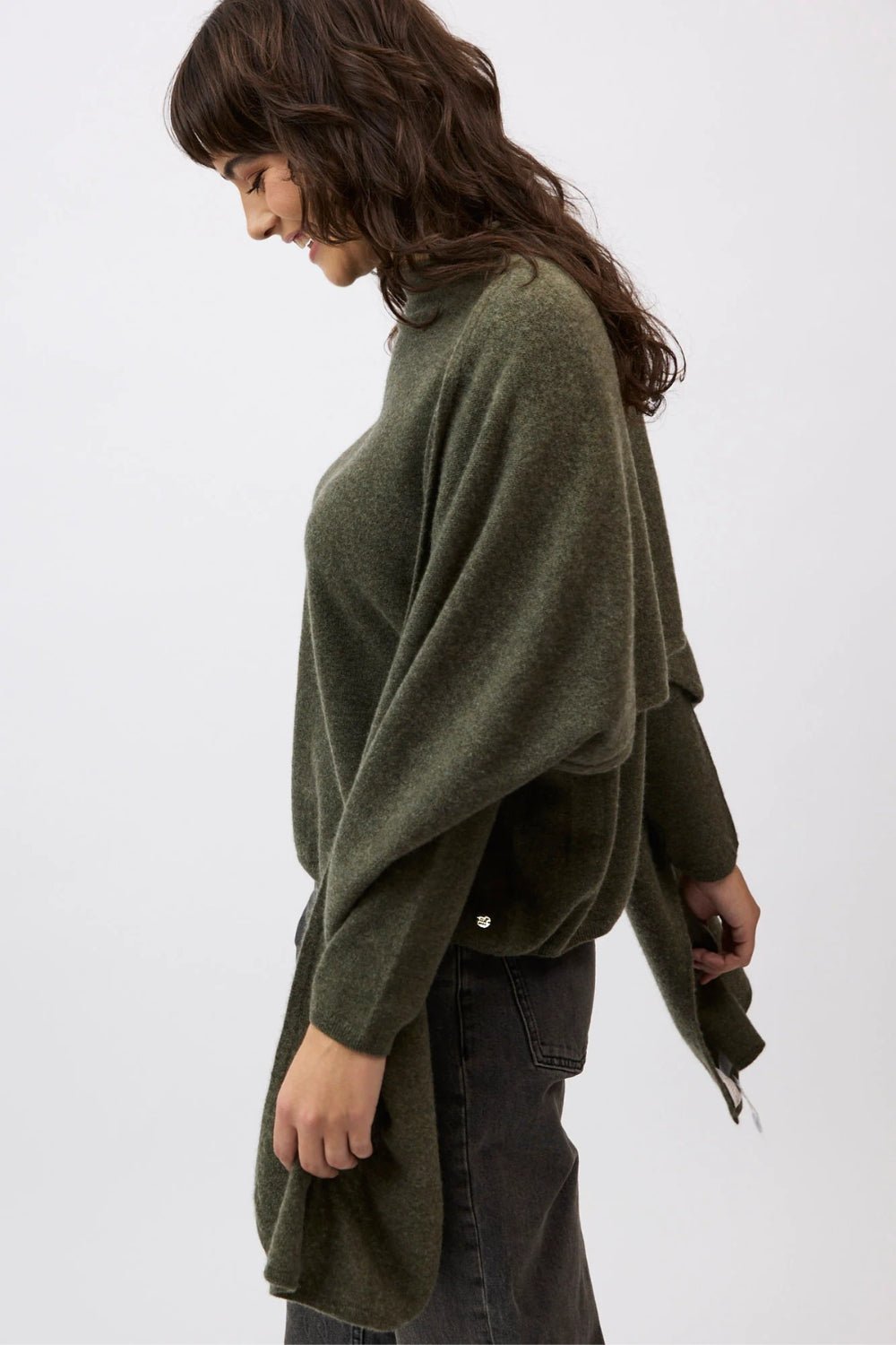Pure Cashmere Scarf - Military