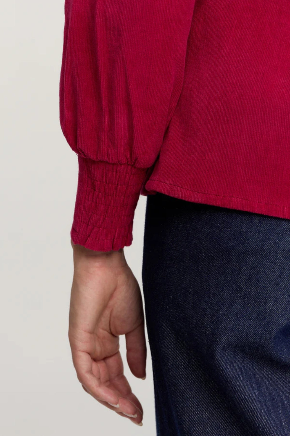 Imani Shirt Baby Cord - Garnet Red