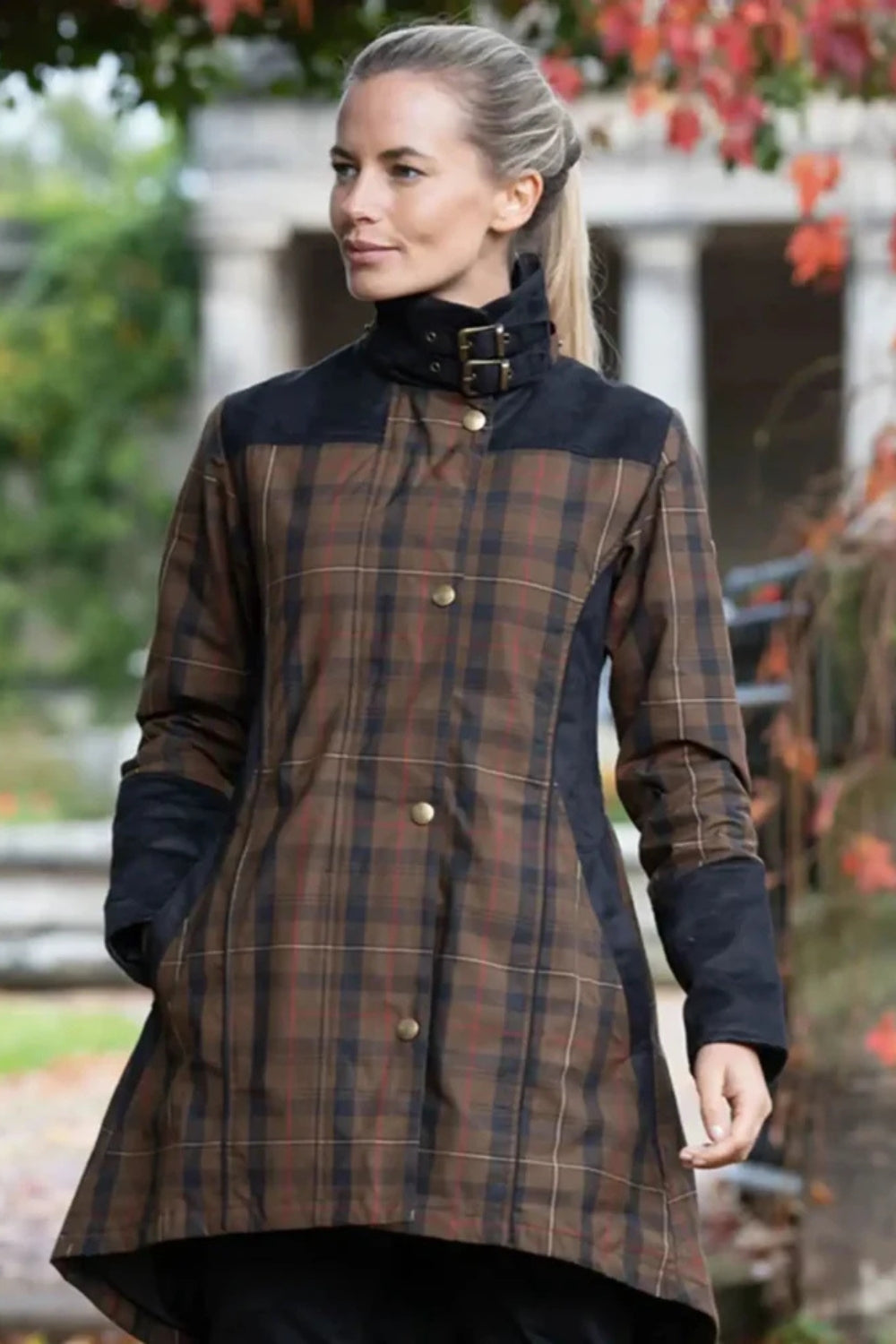 Odette Waterproof Coat - Brown Check