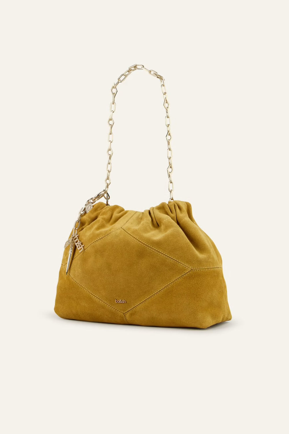 June Mini Tote Suede Bag - Safran