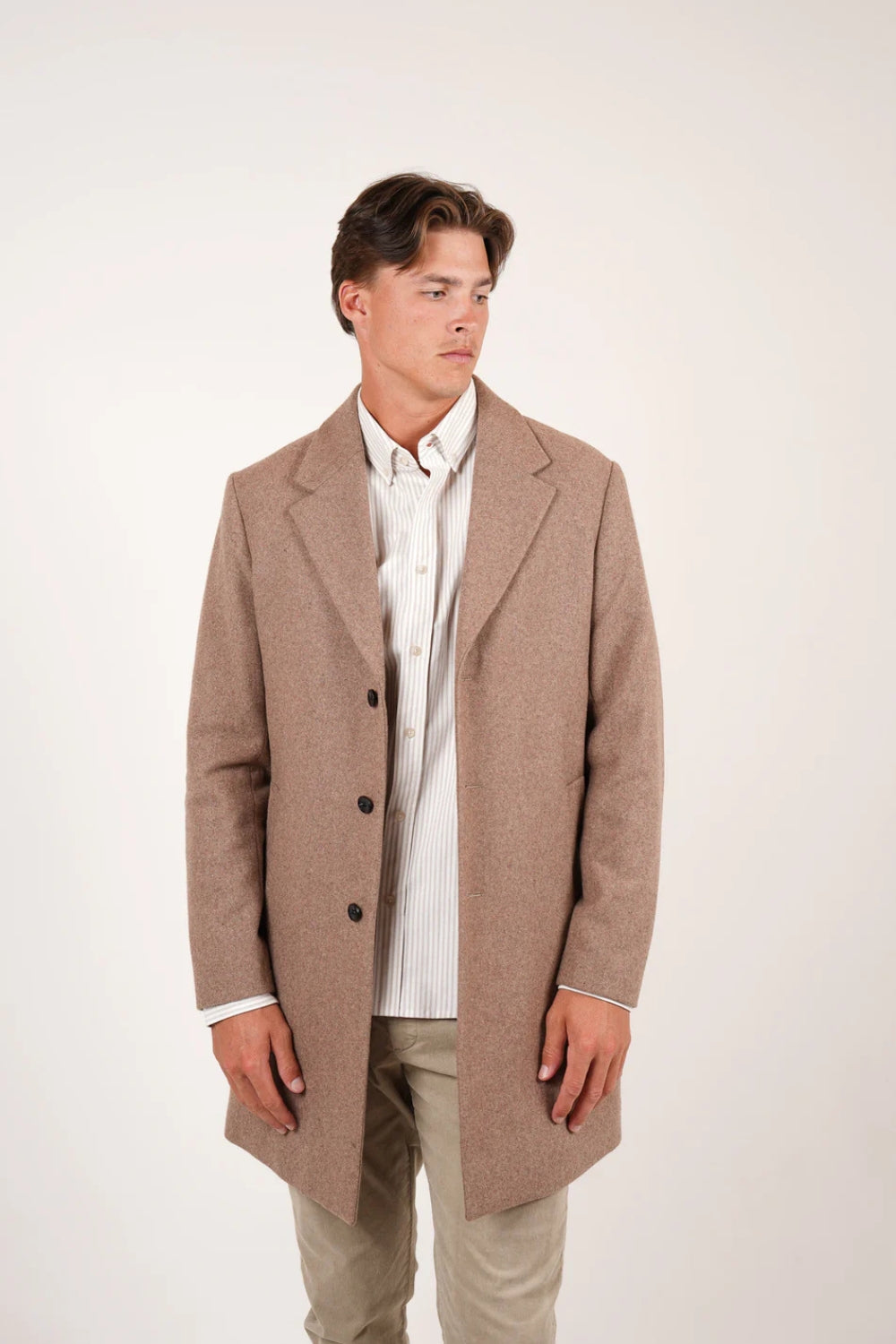Padded Wool Coat - Malt
