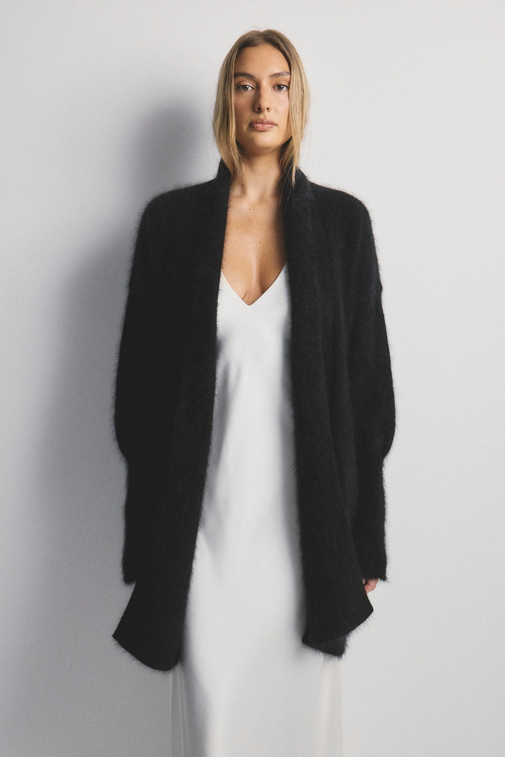 Sophia Open Cashmere Cardigan - Black
