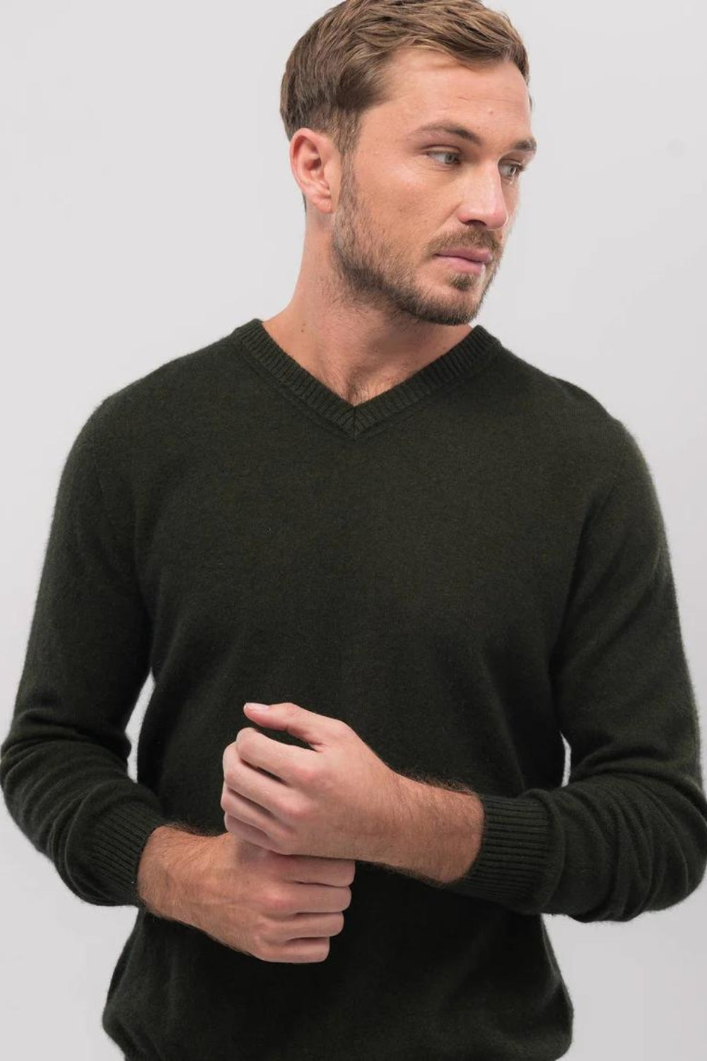 Men's Cassum V-Neck Sweater - Turtle