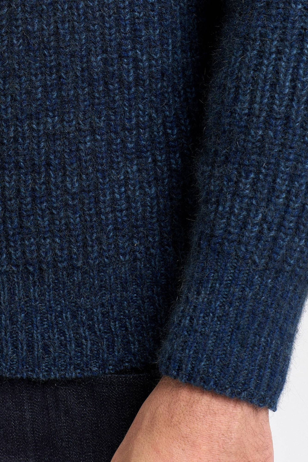 Unisex Kenzie Zip Sweater - Zephyr/Deep Sea Mix
