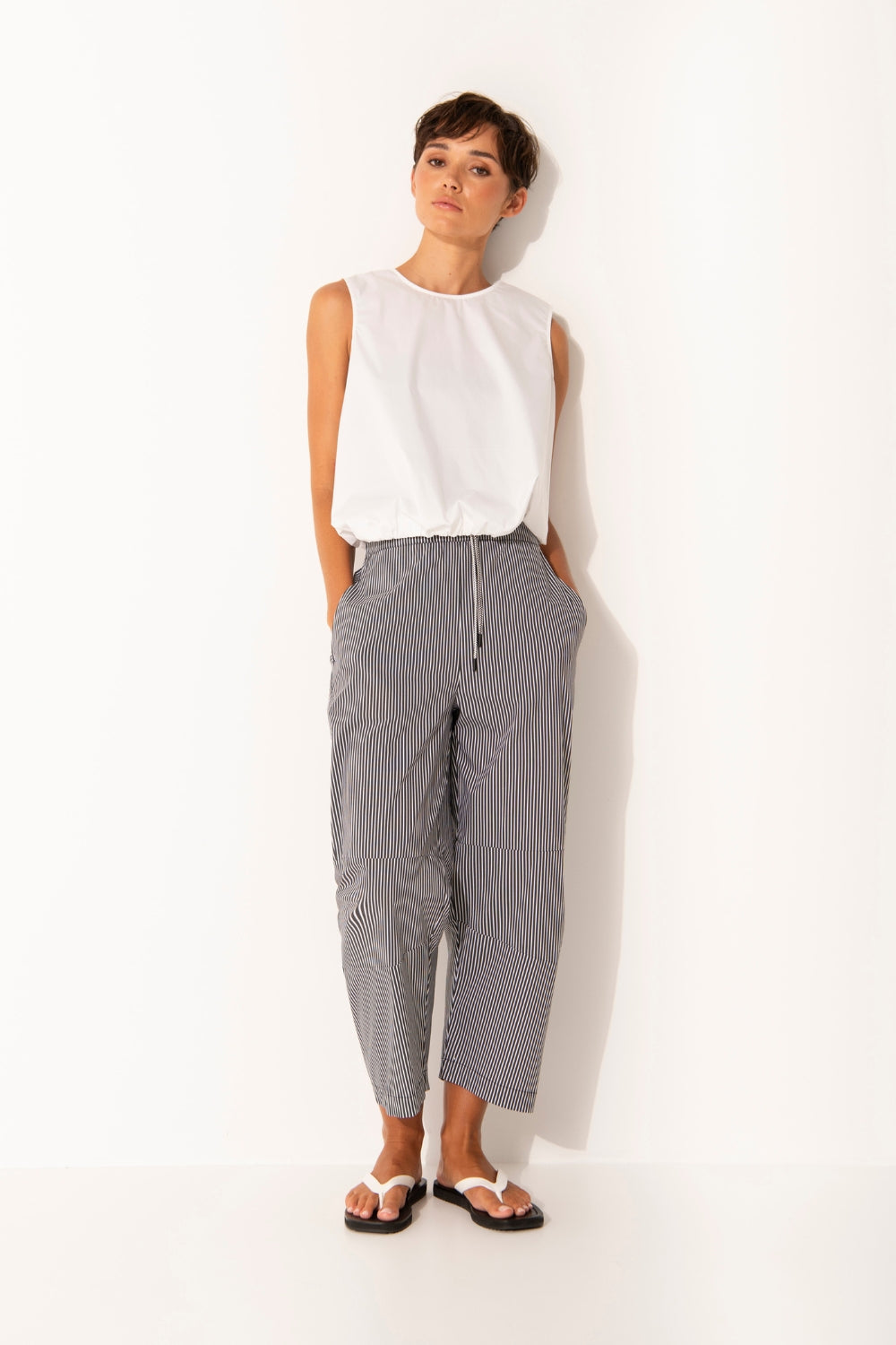 Ardeche Pant - Charcoal Stripe