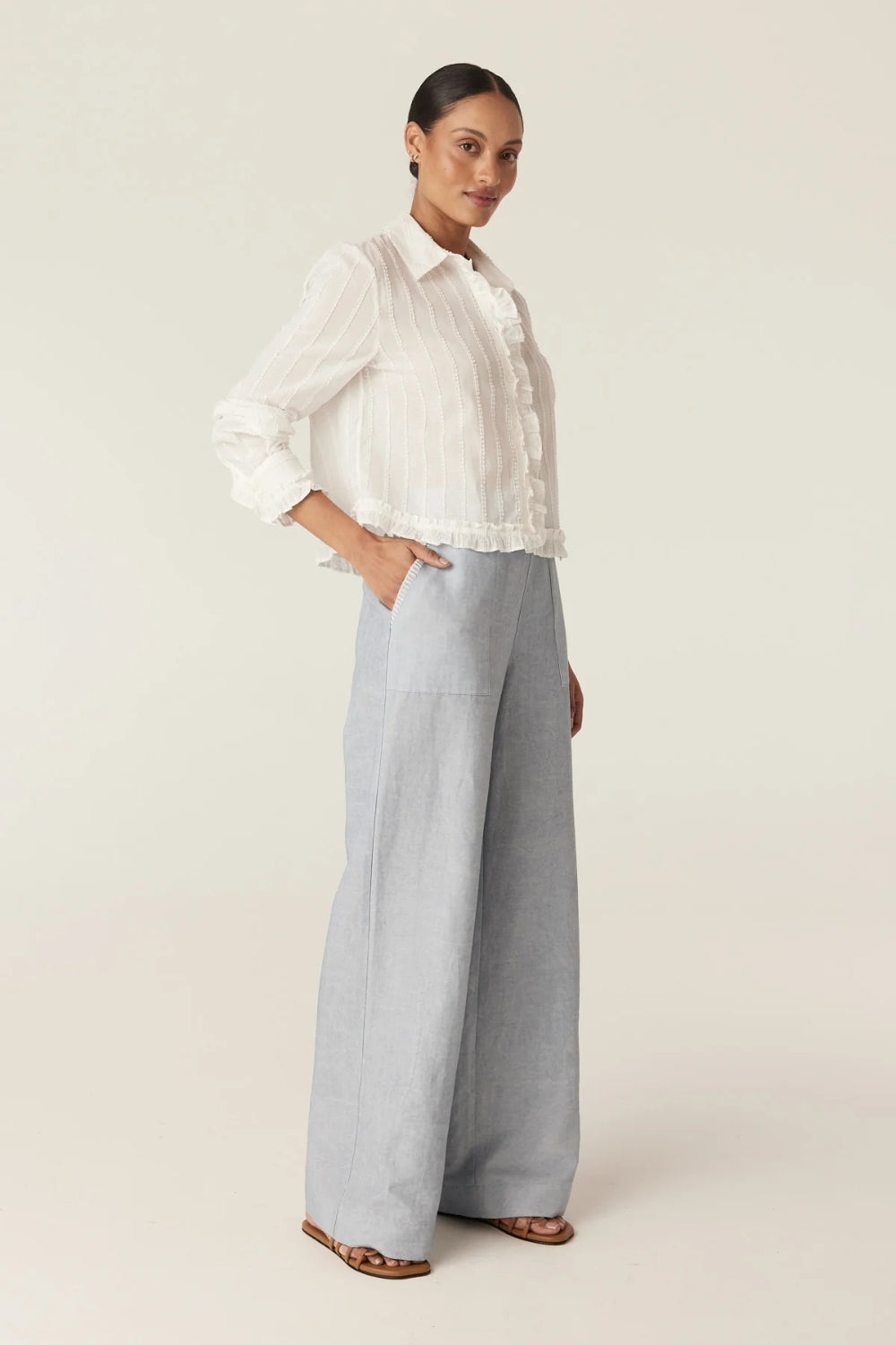 Corso Cotton Dobby Blouse - White