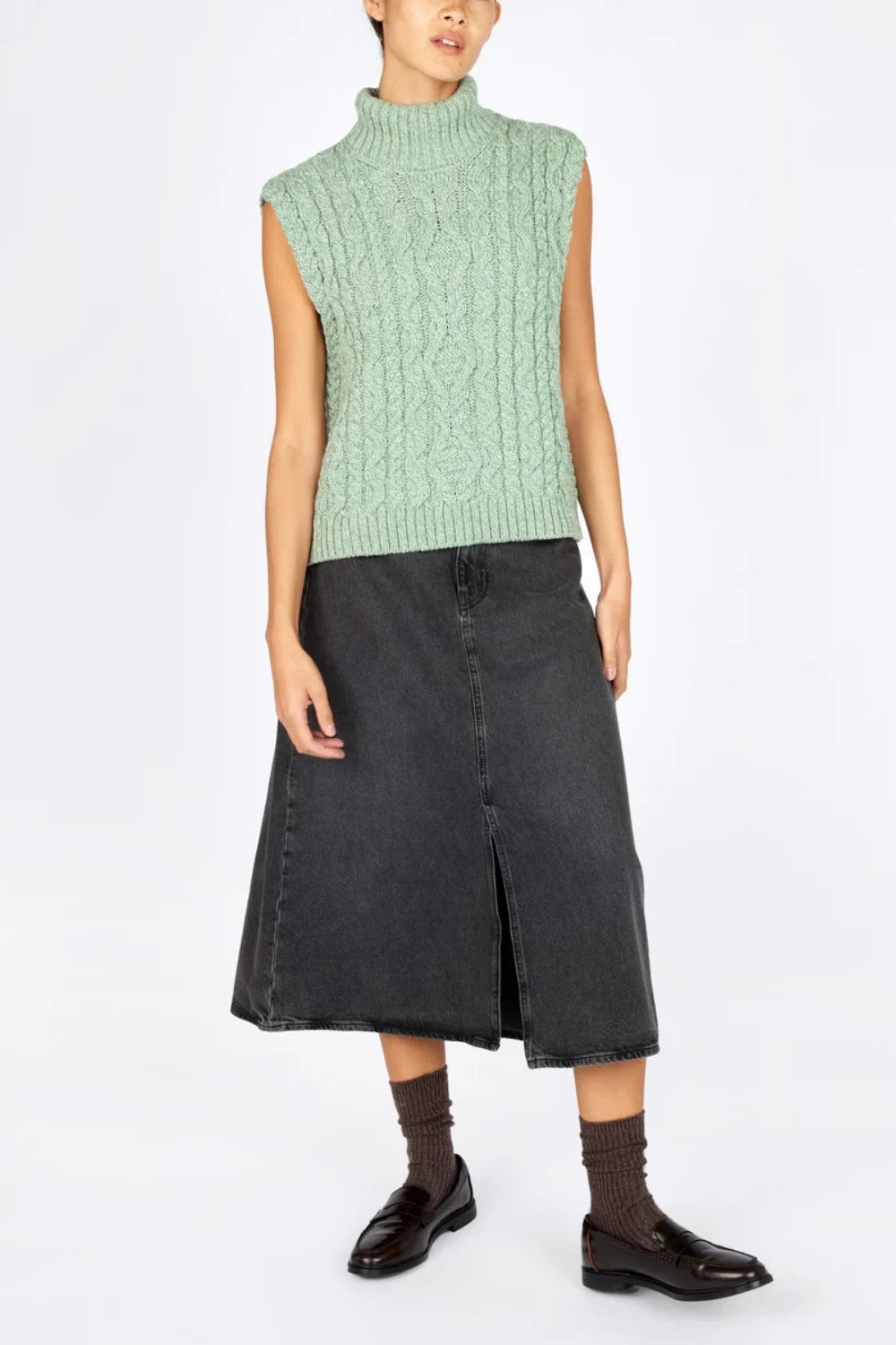 Fia Polo Vest - Sage Marl