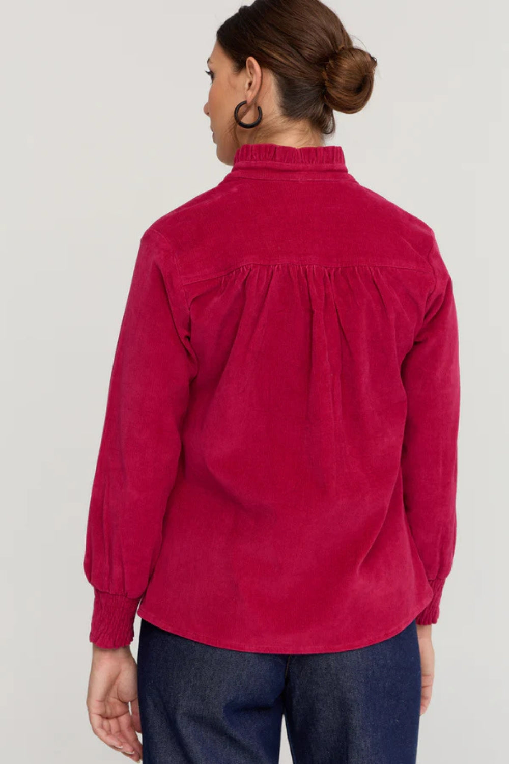 Imani Shirt Baby Cord - Garnet Red
