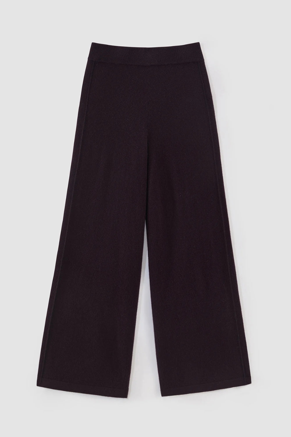 Wool Cashmere Side Stitch Pants - Merlot