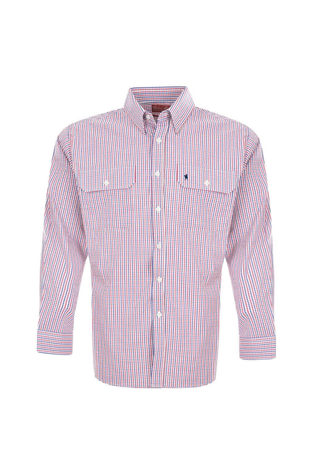 Wentworth Check 2-Pocket Long Sleeve - Royal Blue/ Red