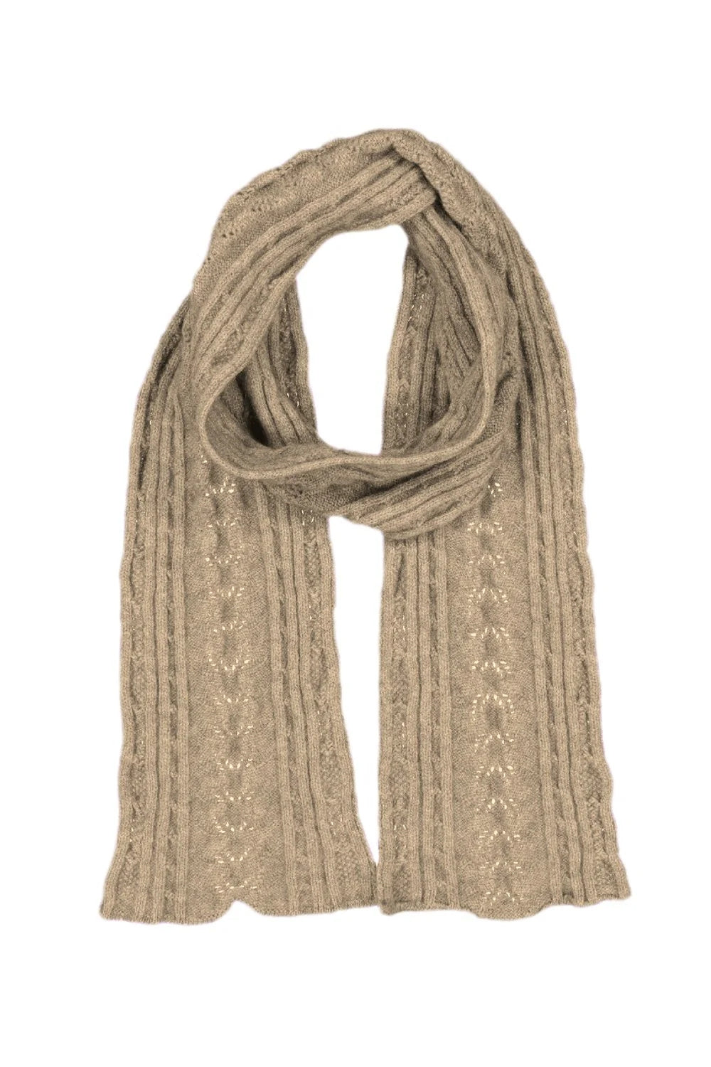 Possum Merino Cable Scarf - Multiple Colours