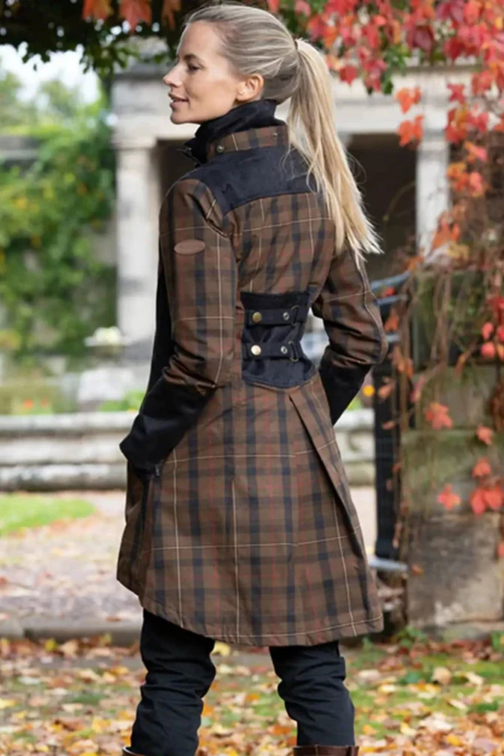Odette Waterproof Coat - Brown Check