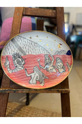 Oval plate - Vedmid-Hora with Mermaids