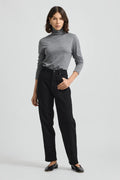 Turtleneck Merino Tee - Mid Grey