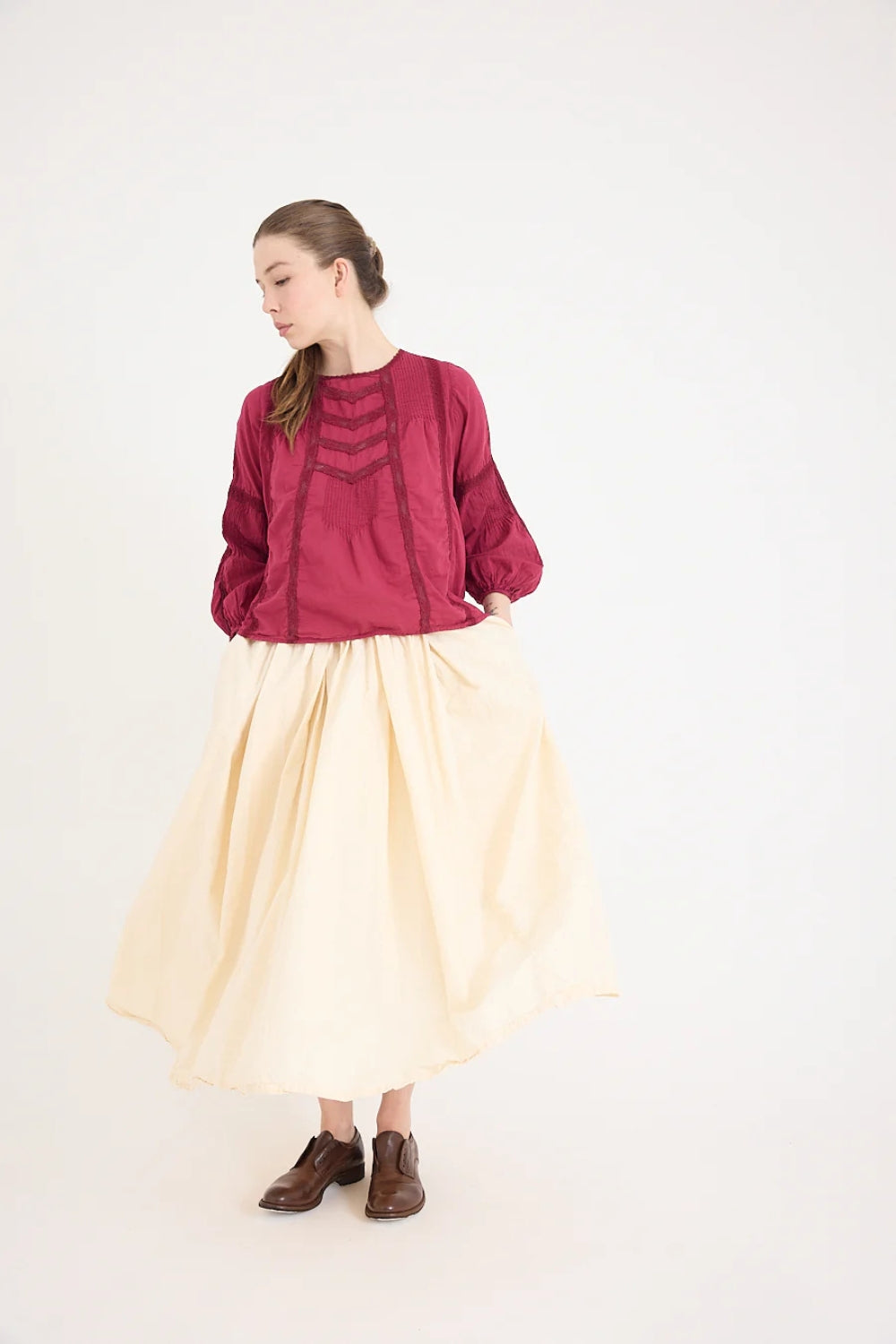 Alice Lace Blouse - Berry