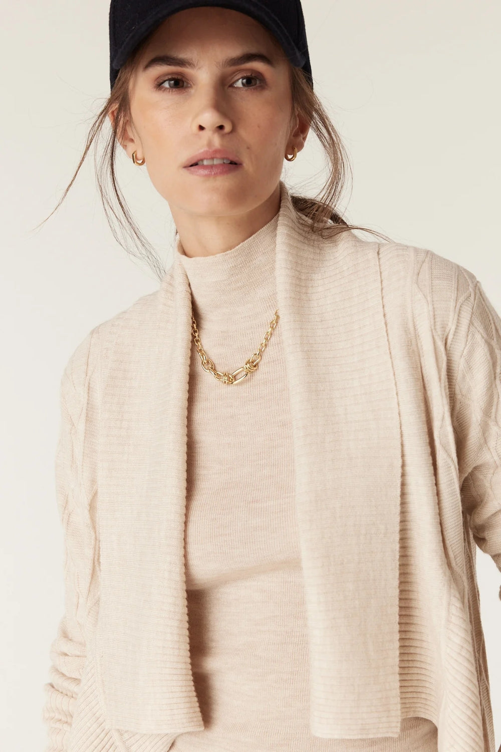 The Beaumont Merino Wool Cardigan - Oatmeal