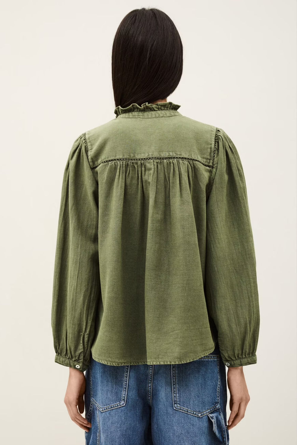 Gilda Embroidered Blouse - Green