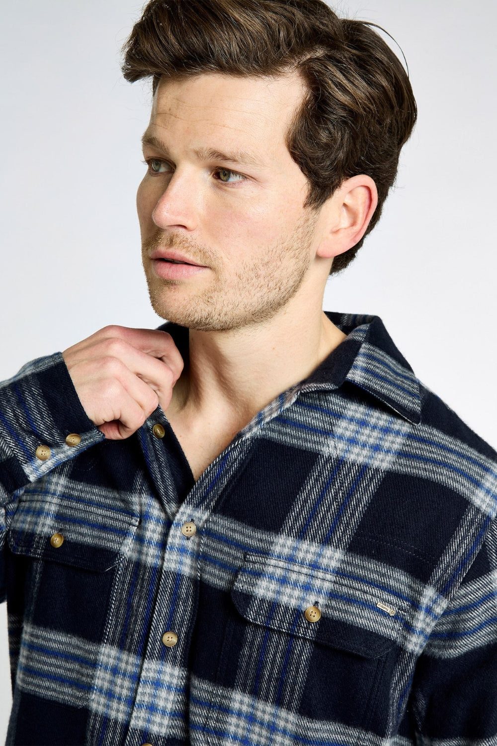 Townley Men's Hunting Check Shirt - Indigo