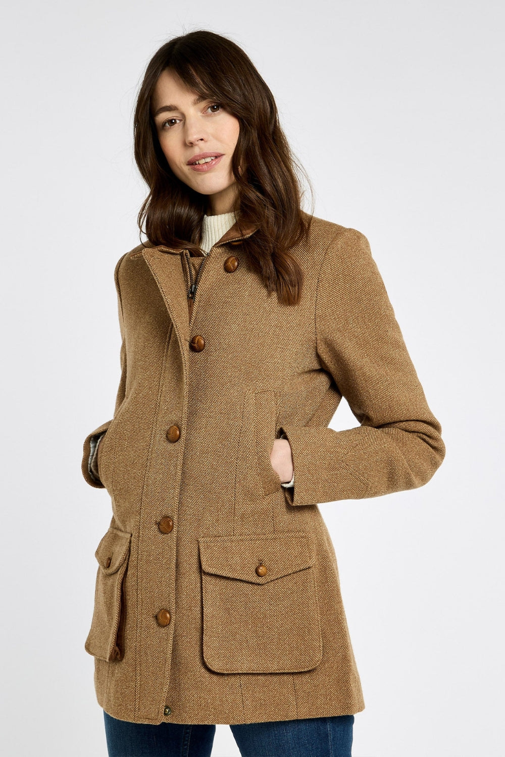 Willow Women's Tweed Utility Jacket - Camel Twill