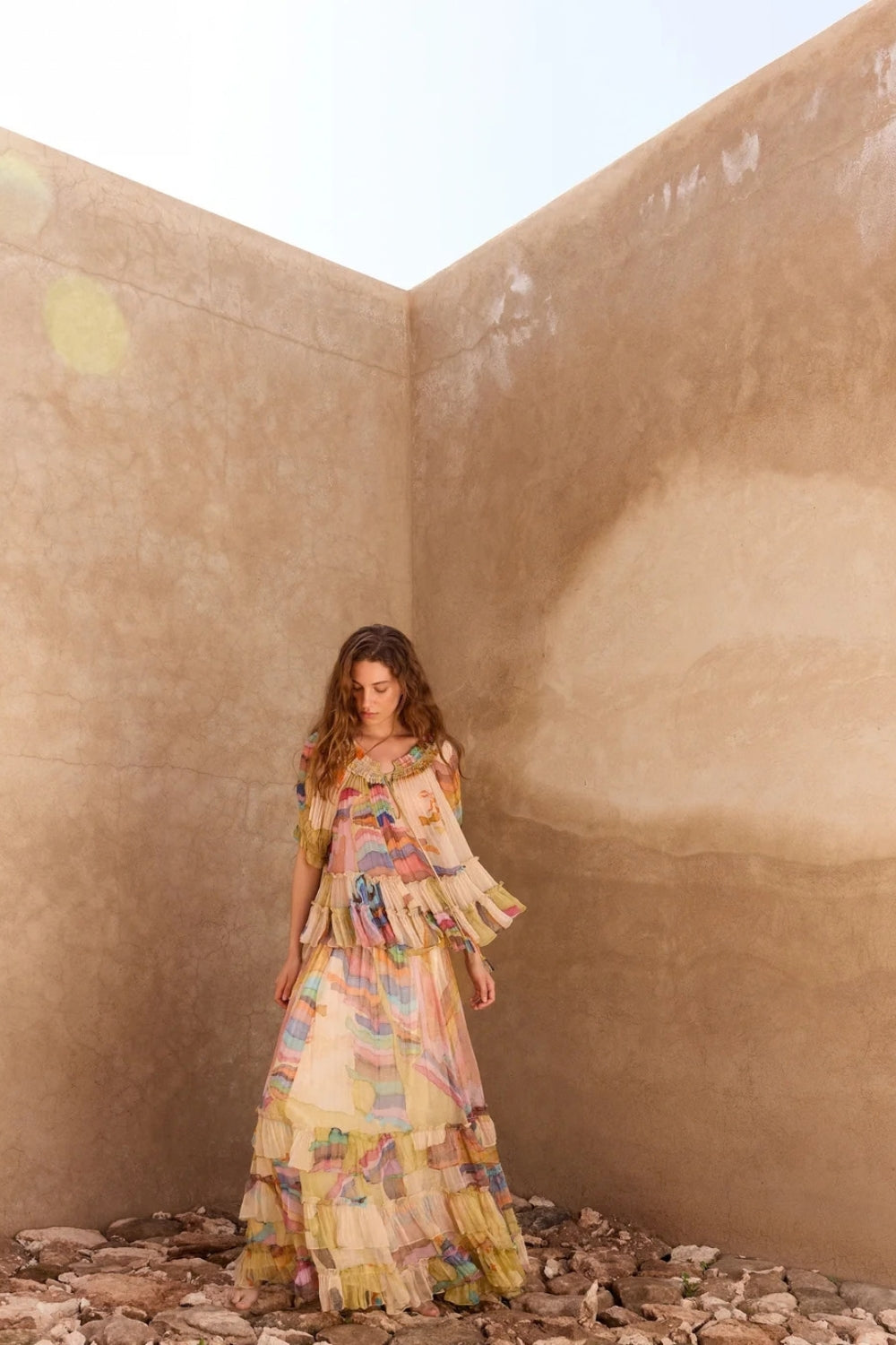 Mora Skirt 'Much More Joy' - Yellow Multi Colour