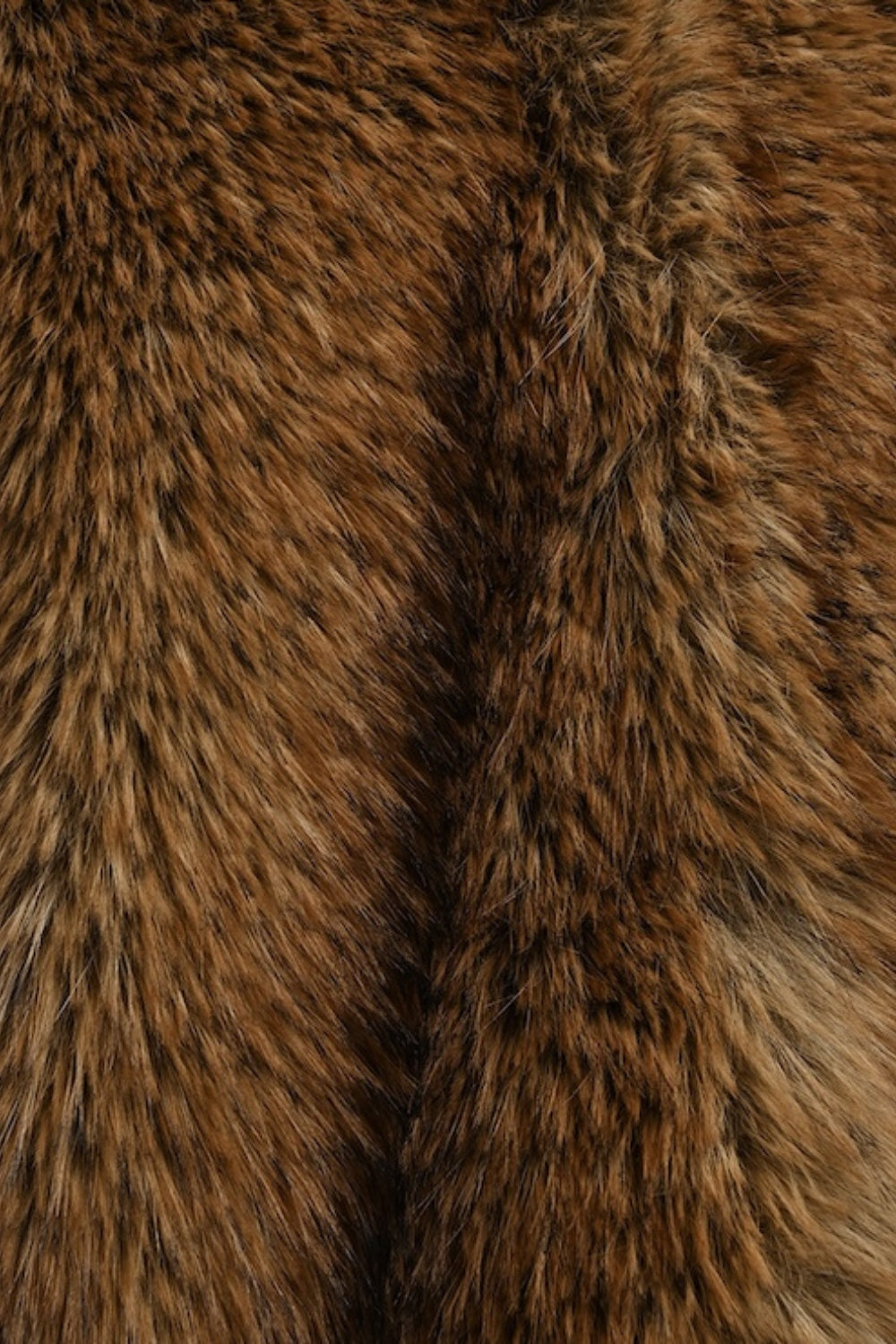 Kastanje Oversized Faux Fur Jacket - Desert Muse
