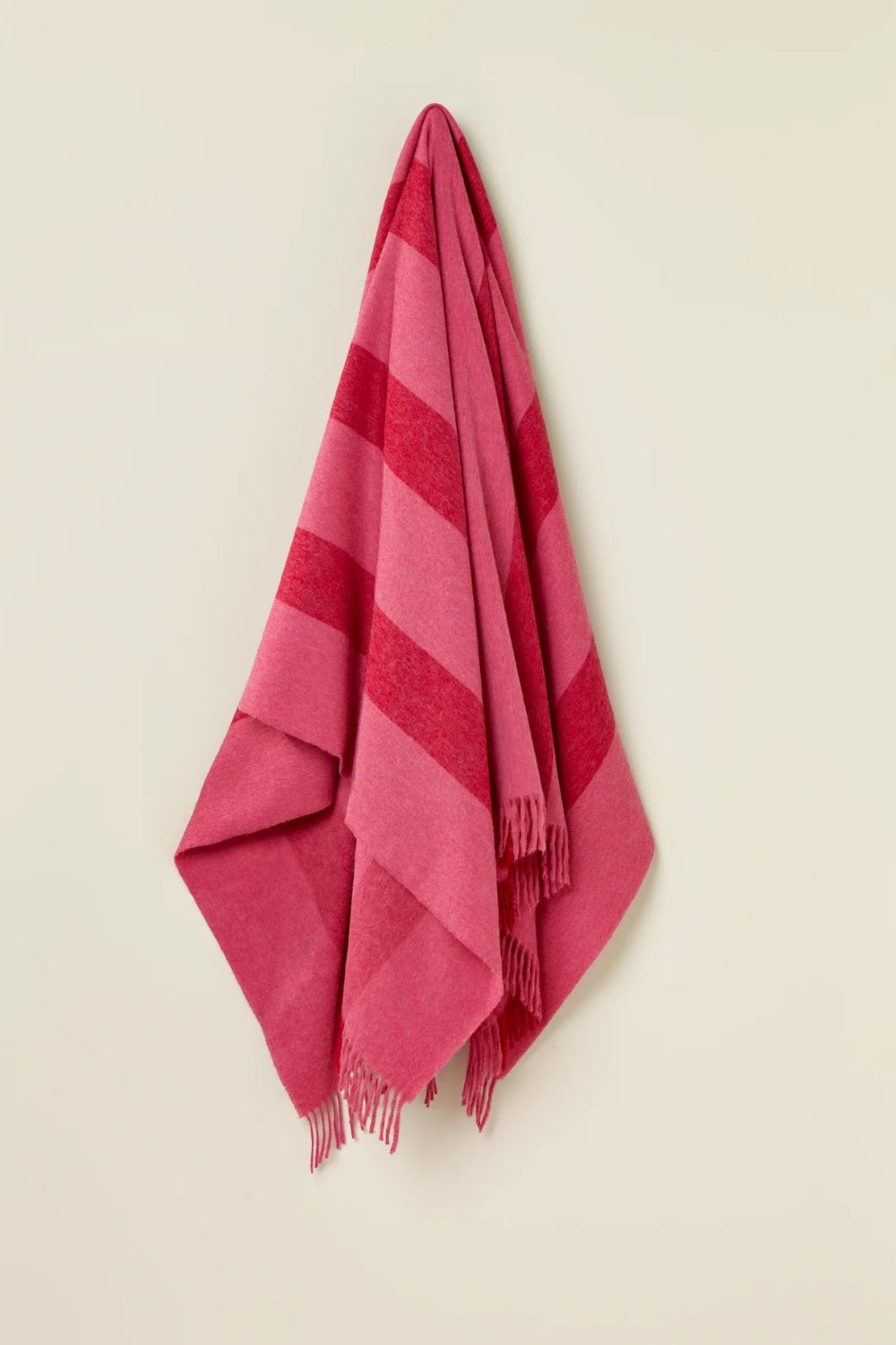 Exquisite Merino Throw - Stripe Pink