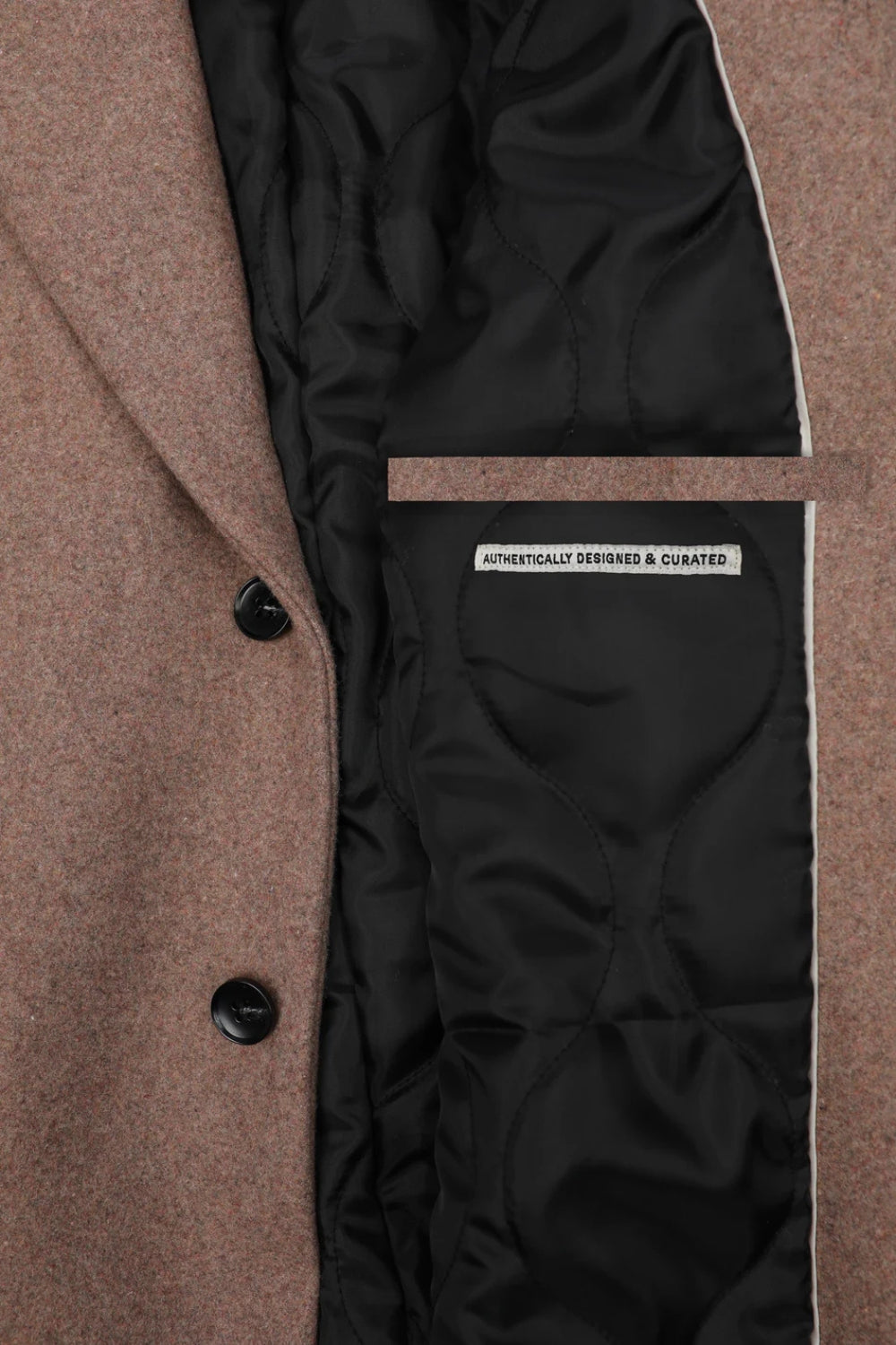Padded Wool Coat - Malt