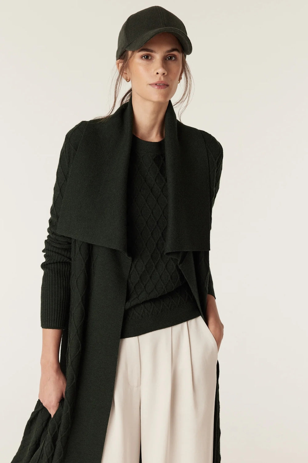 The Victoria Merino Cardigan - Moss