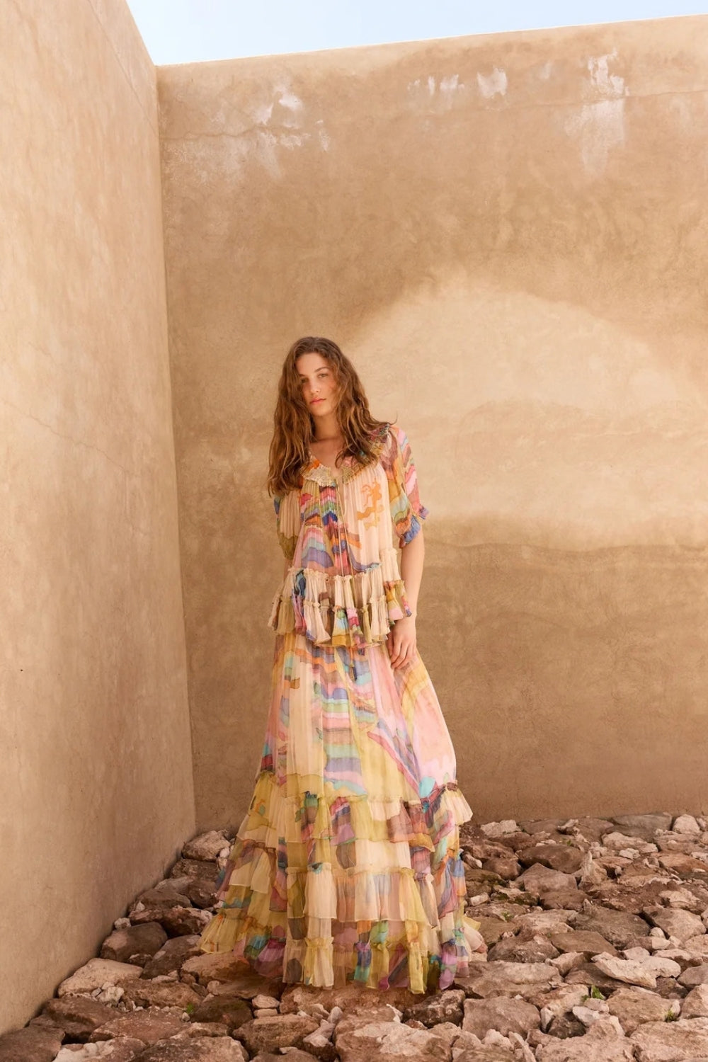 Mora Skirt 'Much More Joy' - Yellow Multi Colour
