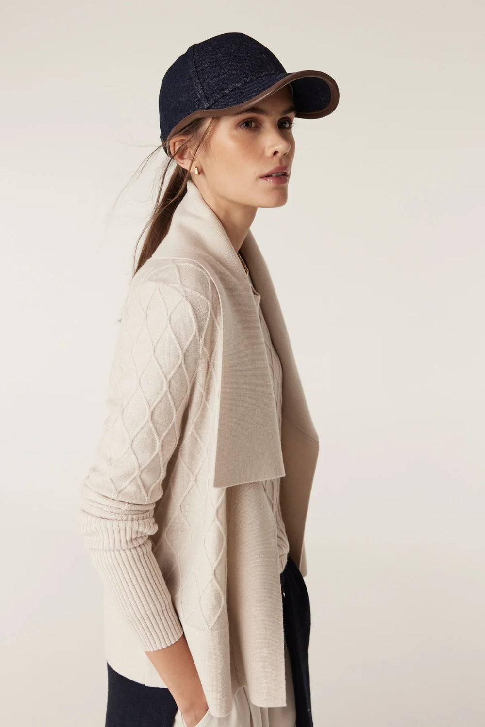 The Elizabeth Merino Cardigan - Antique White