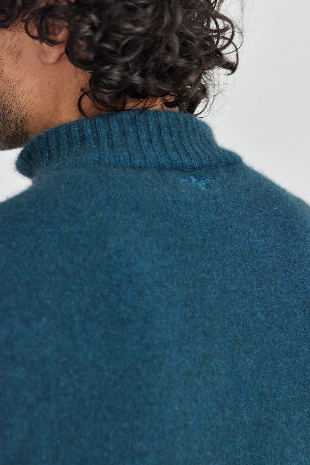 Men's Estuary Half Zip Sweater - Deep Teal/ Slate