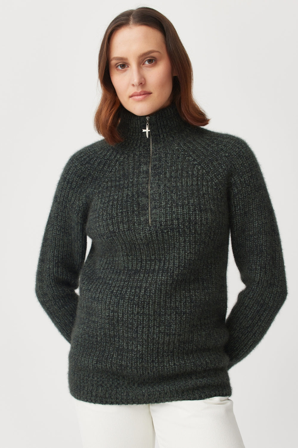 Unisex Kenzie Zip Sweater - Wilderness/Bayleaf