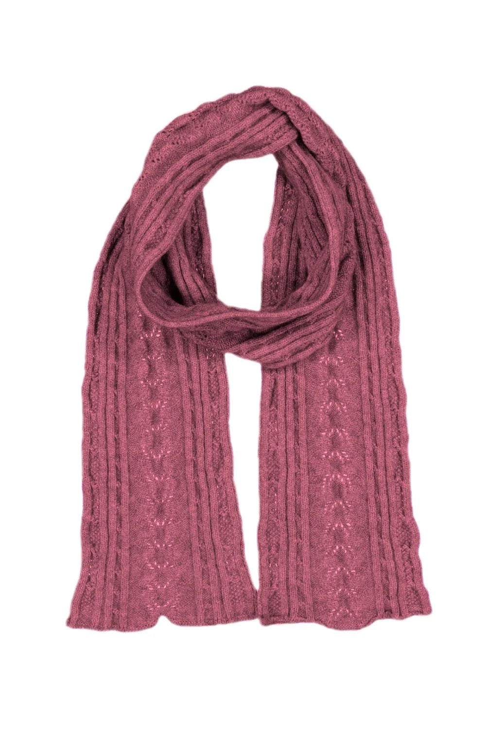 Possum Merino Cable Scarf - Multiple Colours