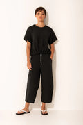 Terrie Drawstring Top - Black